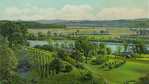postcard depicting the Connecticut River Valley