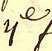 the word 'ye' from a manuscript